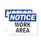 Signmission Work Area, 10 in W x Rectangle, Vinyl Decal OS-2PACK-NS-D-710-L-19069 - alternate 1